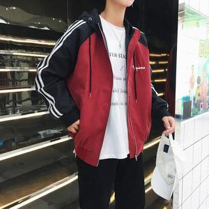 1508-J88-P35秋装防晒衣男连帽外套韩版修身青少年夹克薄款透气