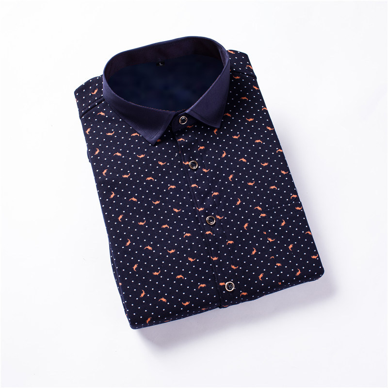 1508-B503-P45新款男士长袖方领保暖衫加绒加厚休闲印花衬衫男冬,男装衬衫,星座1508-1