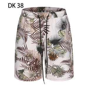 1508-DK38-P20直筒裤速干个性流行简约印花沙滩裤欧美五分裤短裤