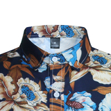 1508-CS10-P20外贸欧美跨境现货印花短袖衬衣夏威夷沙滩花衬衫潮，男装T恤，星座1508-1