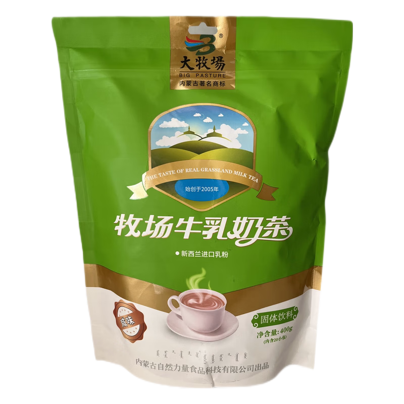 大牧场牛乳奶茶内蒙古咸味冲泡奶茶粉袋装蒙古早餐速溶饮品400g