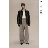 美丽诺羊毛人字纹立裁裤 CLNIEH 静奢老钱风日本进口NIKKE面料
