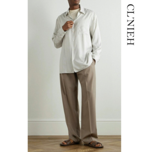 超细140支美丽诺羊毛立裁休闲西裤 CLNIEH 静奢ROW风Mikeno