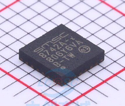 LAN8742AI-CZ 丝印8742A全新进口原装正品QPN-24以太网控制器芯片