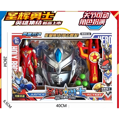 圣辉勇士儿童关节可动变形玩具