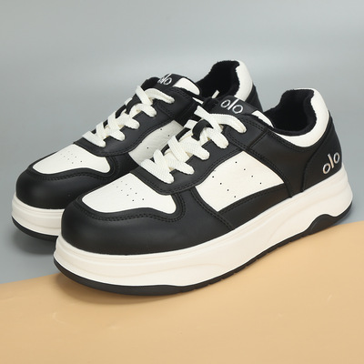 2025冬季新款大码女鞋41到43时尚加绒小白鞋舒适休闲鞋大号棉鞋