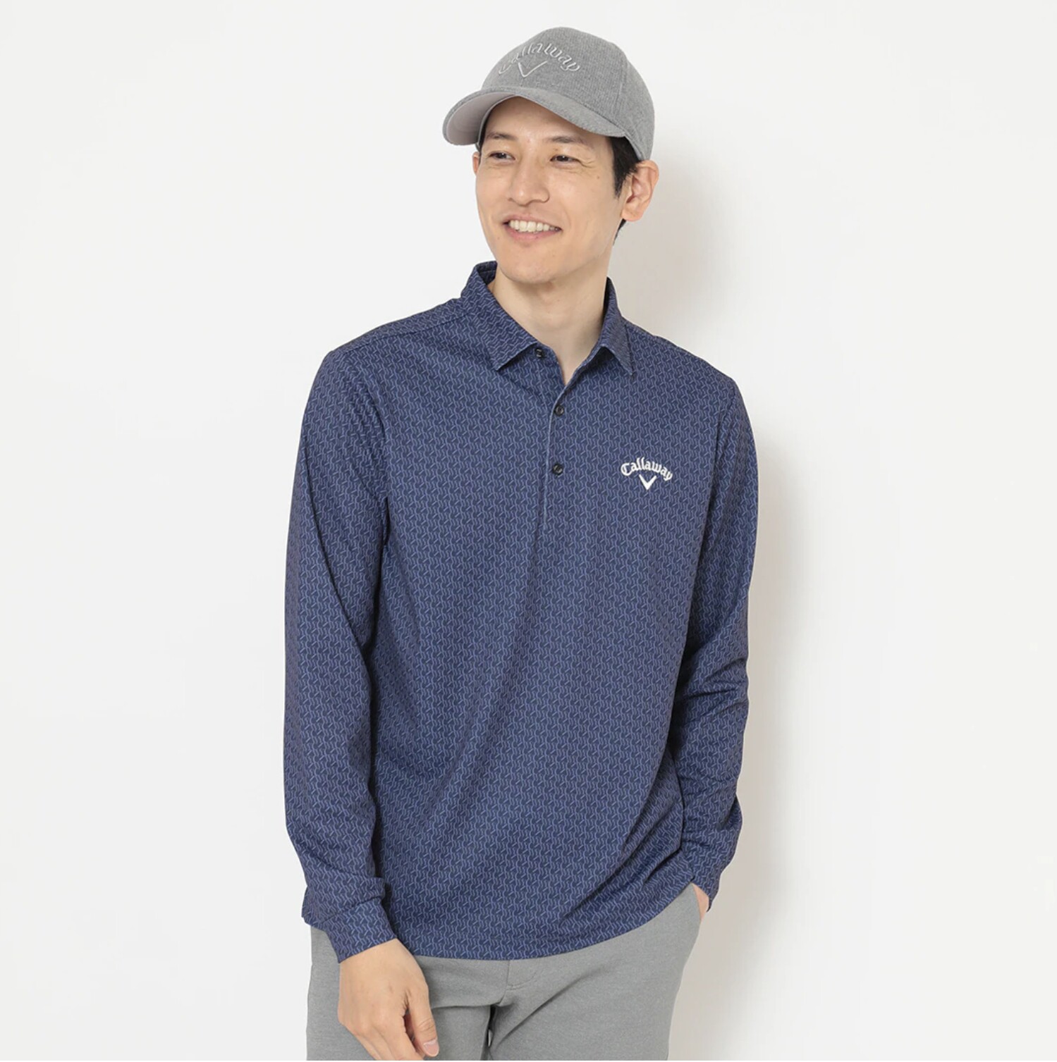 日本25年秋冬卡拉威Callaway高尔夫球男士长袖POLO衫新款速干T恤