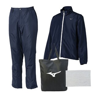 日本25秋冬美津浓Mizuno男士高尔夫服装茄克/长裤/脖套三件套组合