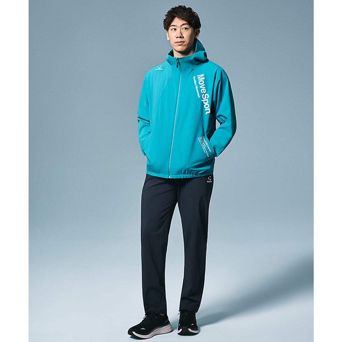 日本26春夏movesport男士高尔夫服装舒适修身遮热防泼水2WAY外套