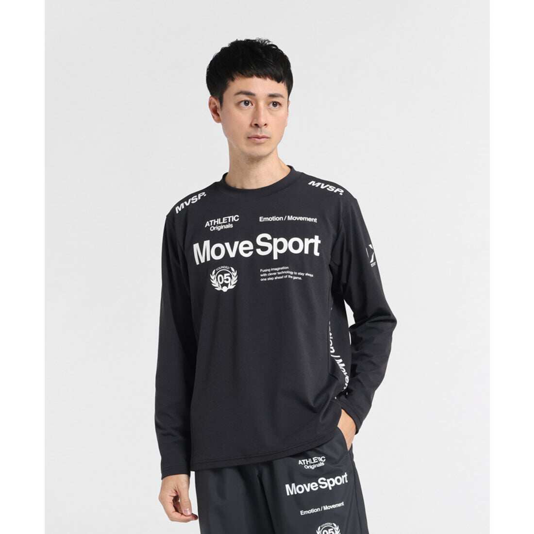 25秋冬新款日本movesport高尔夫运动男士长袖衬衫吸汗速干防晒