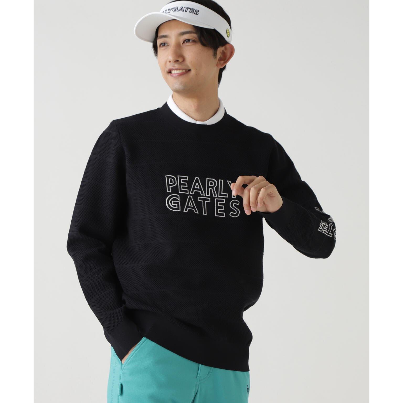 日本26年春夏款PEARLY GATES男士高尔夫服装经典运动保温舒适卫衣
