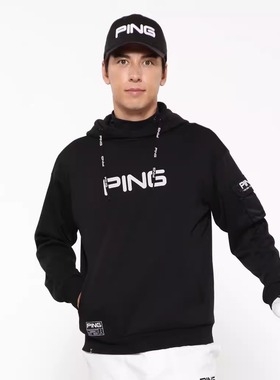 日本25年秋冬款PING男士高尔夫服装触感柔软时尚舒适宽松长袖卫衣