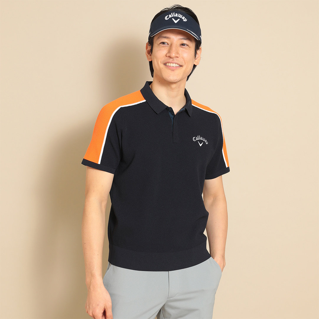 日本直邮23春款c23134102卡拉威callaway 高尔夫男短袖polo衫轻量