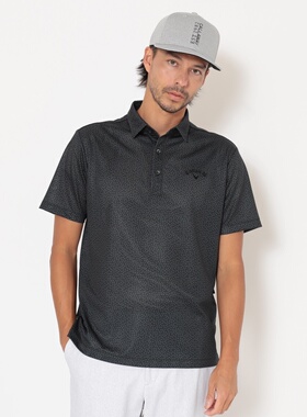 日本26春夏款Callaway卡拉威男士高尔夫服装网眼印花时尚舒适短袖