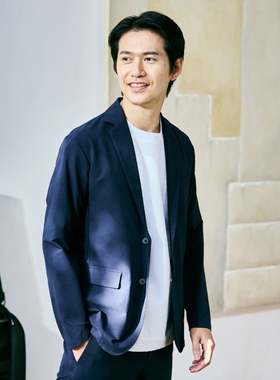 日本25秋冬款movesport男士高尔夫服装简约时尚弹力舒适西服外套