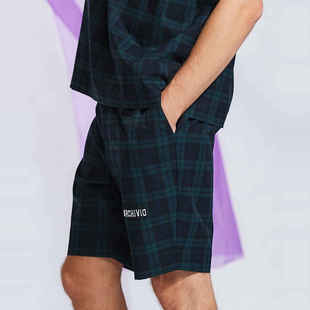 25年春夏款日本ARCHIVIO男士高尔夫服装运动短裤弹力方格裤子透气