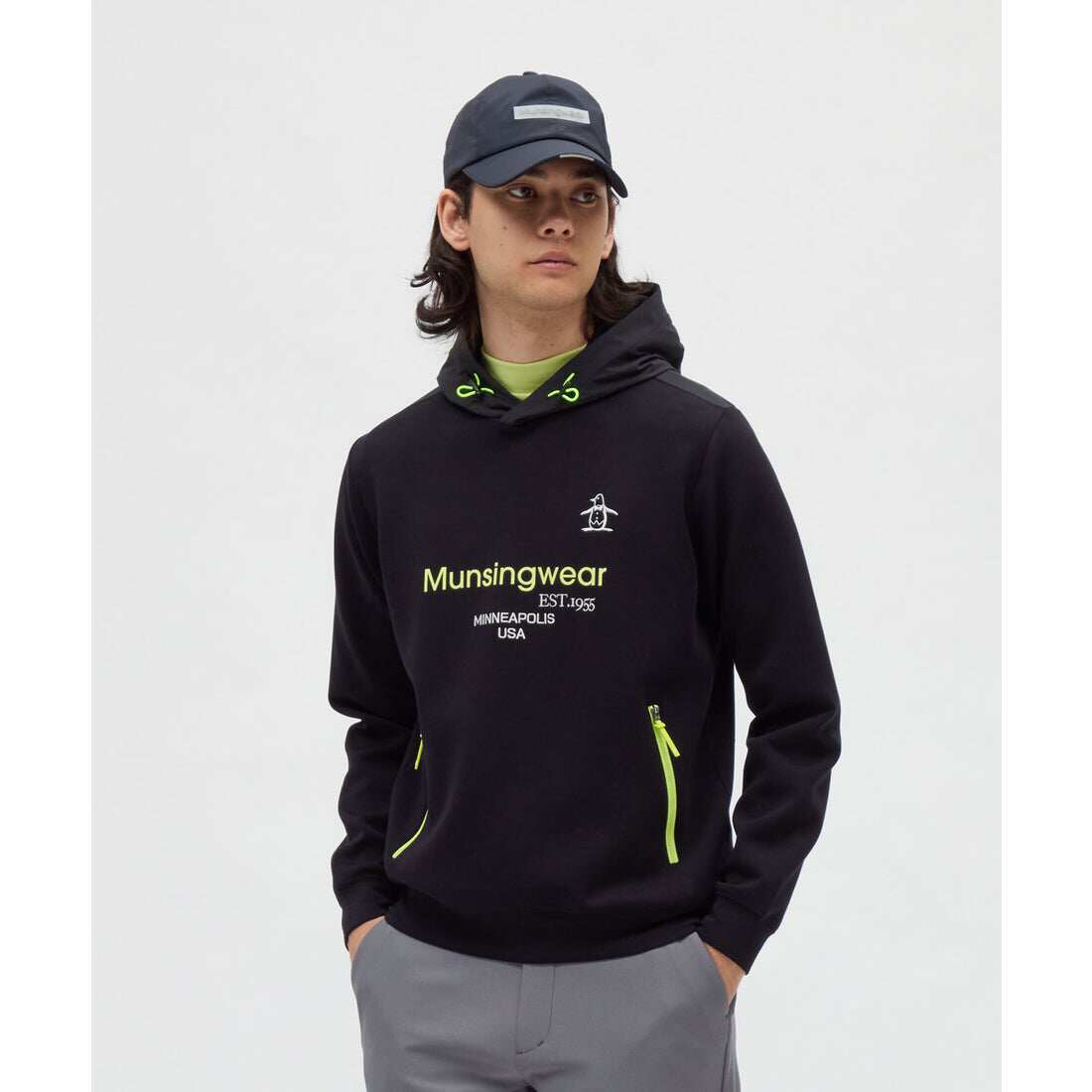 25年秋冬款日本Munsingwear万星威高尔夫男士长袖卫衣弹力套头衫