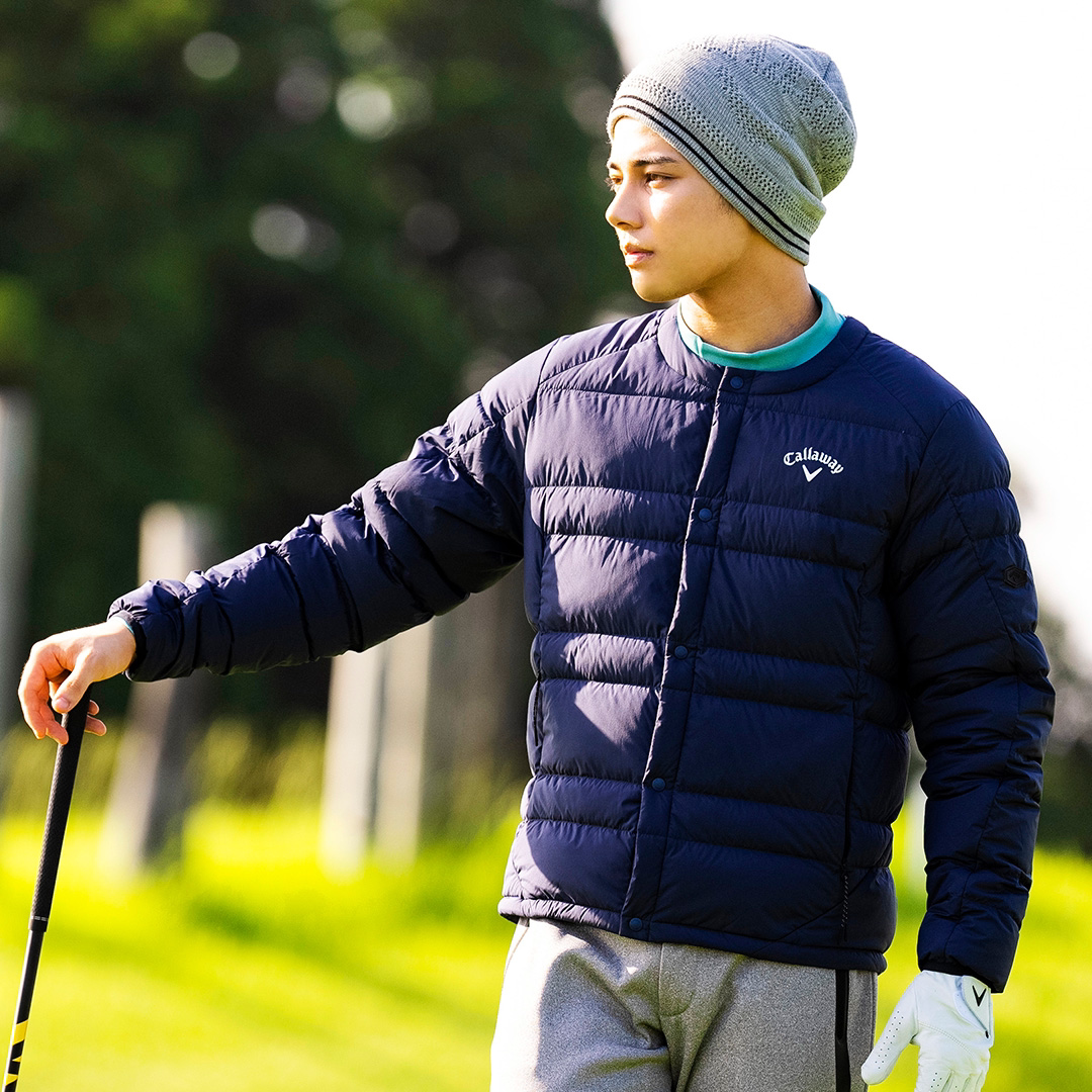 22日本直邮c22215106卡拉威callaway 高尔夫男长袖外套轻量羽绒服