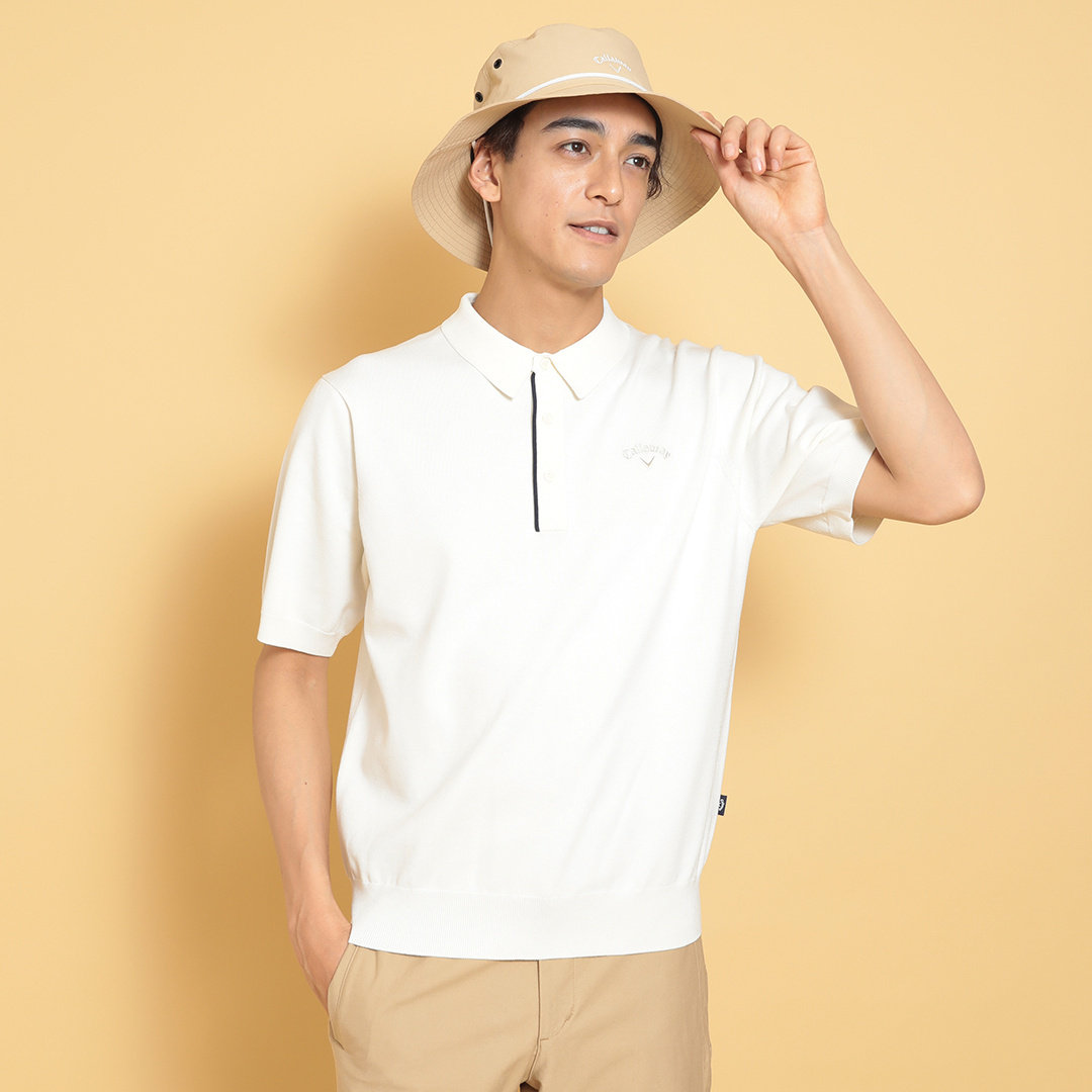 日本代购25年春款Callaway/卡拉威高尔夫服装男士短袖针织POLO衫