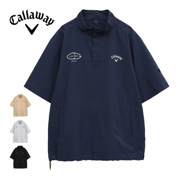 日本代购25年春夏Callaway卡拉威高尔夫球男装弹力夹克短袖外套