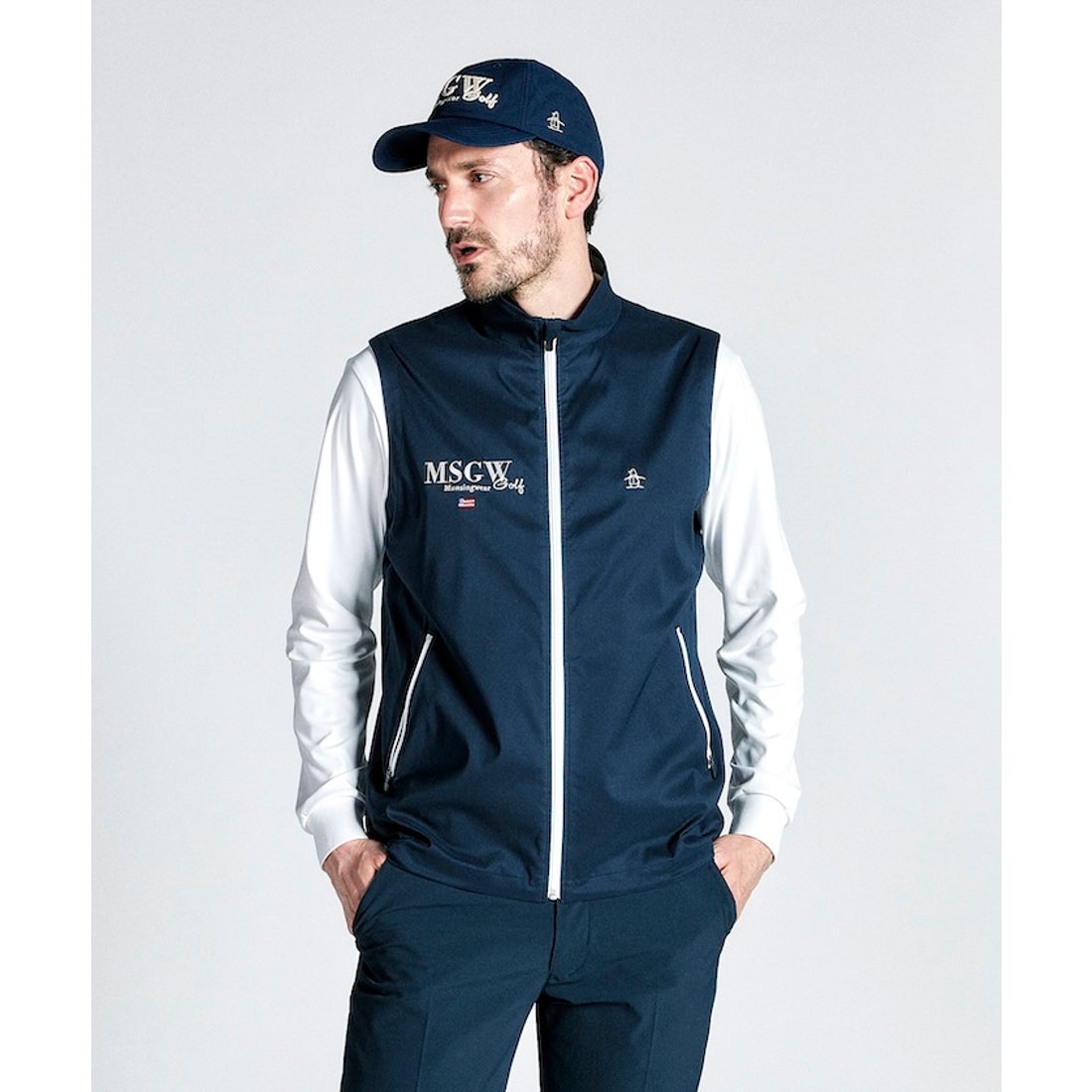 24秋冬日本代购MUNSINGWEAR/万星威高尔夫服装男士防泼水弹力背心