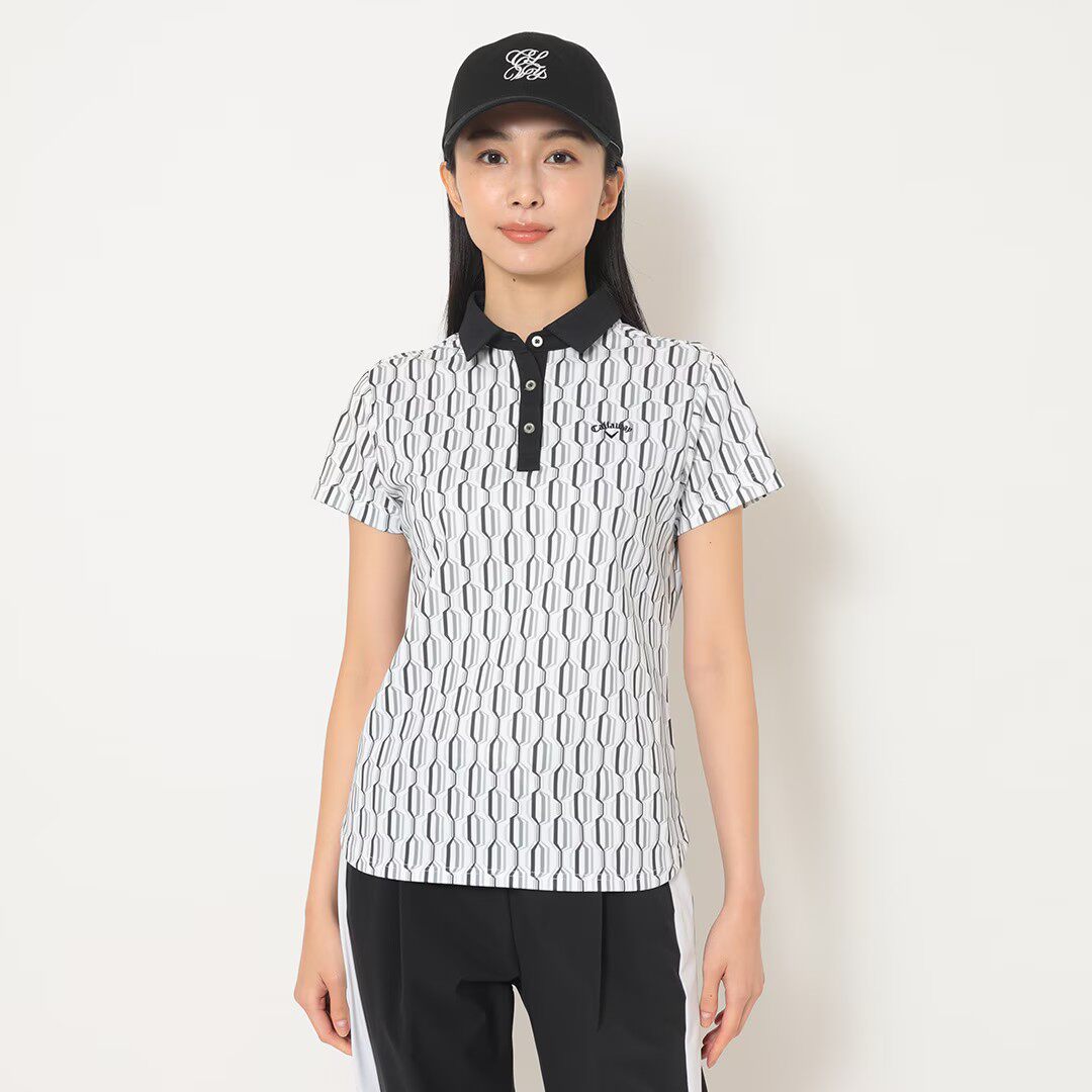 日本25年秋季卡拉威Callaway高尔夫球服女装短袖polo衬衫吸汗速干