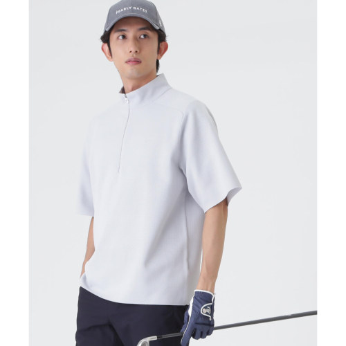 日本26春夏PEARLY GATES男士高尔夫服装网眼拉链运动精致遮热短袖