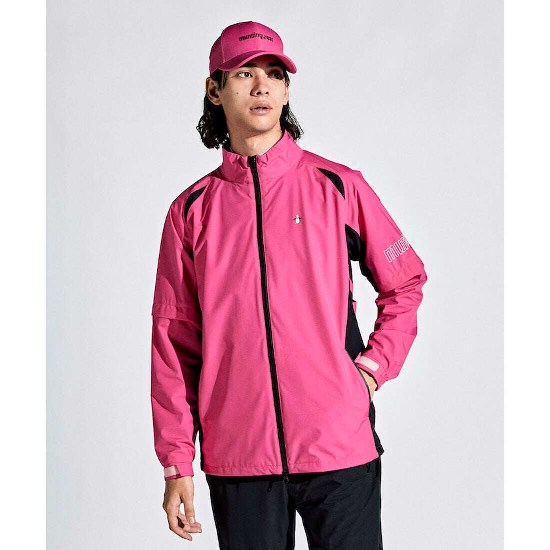 24年日本代购MUNSINGWEAR/万星威高尔夫服装男士长袖耐用防水雨衣
