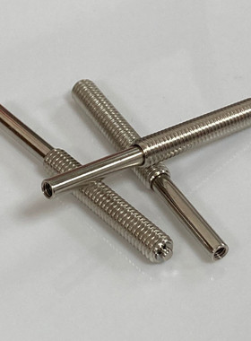 总长58mm长Ｍ6外牙定位针治具弹簧顶针全牙定位针外螺纹弹簧探针