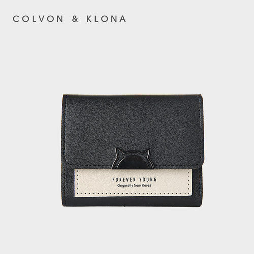 Colvon Klona2025新款钱包女短款韩潮小众迷你时尚小钱夹零钱包