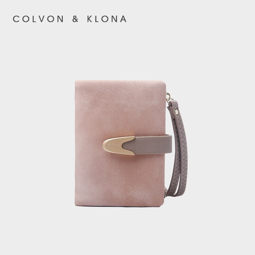 Colvon Klona2025新款女士钱包女短款小巧零钱包简约卡包钱夹潮