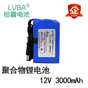 乐德电池12V3000mAh锂聚合物电池11.1V12.6V可充电带保护板