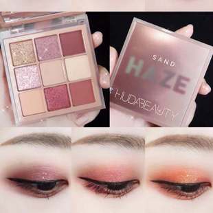 巨折Huda Sand沙漠盘Topaz反转玫瑰 Beauty九宫格眼影盘NudeLight