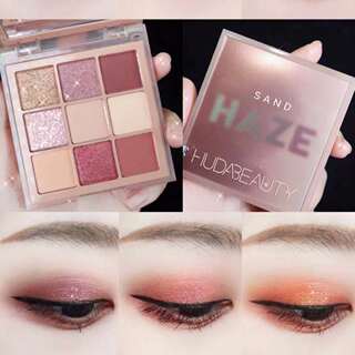 巨折Huda Beauty九宫格眼影盘NudeLight Sand沙漠盘Topaz反转玫瑰