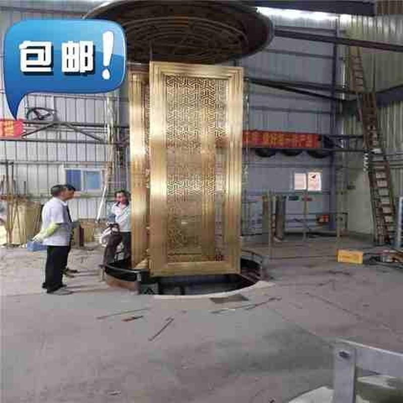 速发金属屏风瑰丝玫拉金不锈店屏风玄关隔断44通花酒钢客厅装