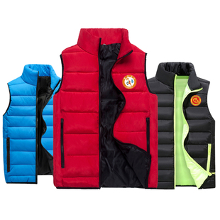 速发秋冬款立领加绒棉马甲 厚馆训练连帽坎肩 散打搏击加棉羽武练