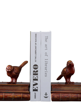 速发柜奢创意书靠摆件简约道具书固定假书夹书办轻公桌上收纳装饰