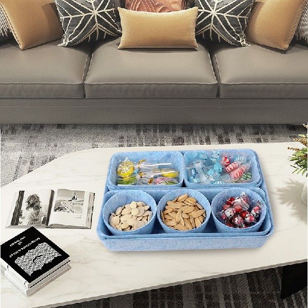 速发Crtive folt effe srage box 8-piece felt srage