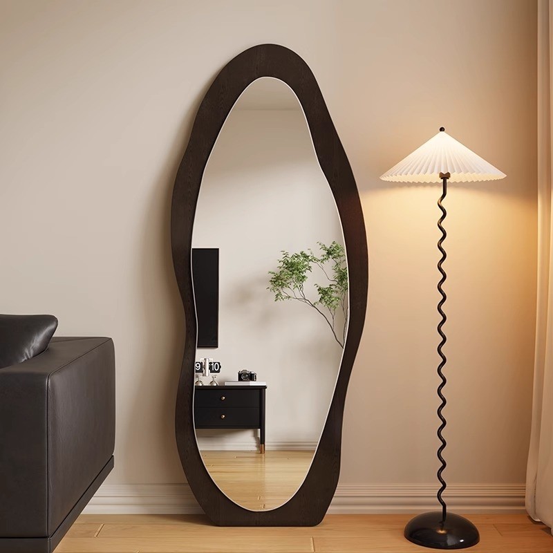 速发全身镜家衣落地镜异型主壁挂高级感穿衣镜镜卧室试用镜子