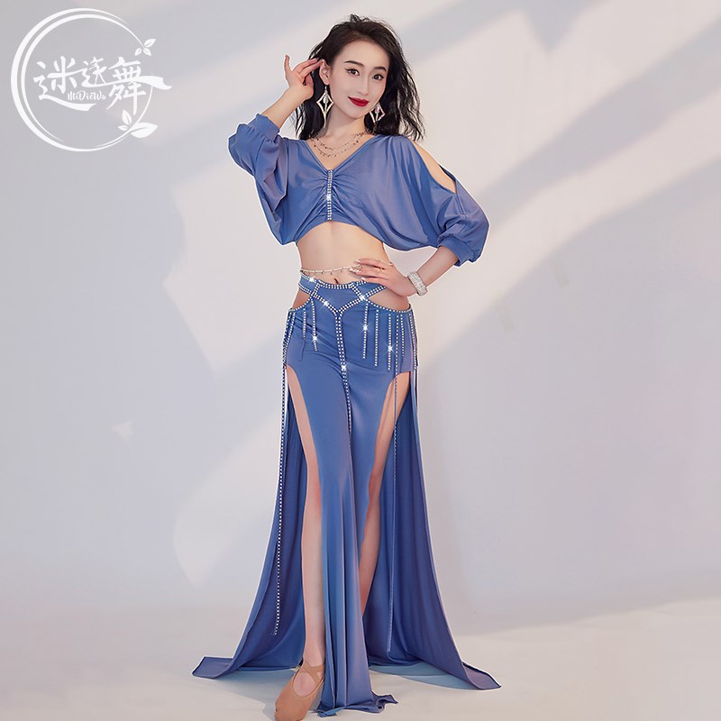 现货速发迷迭舞秋冬新款肚皮舞服装闪亮舞蹈表演服套装东方舞团体