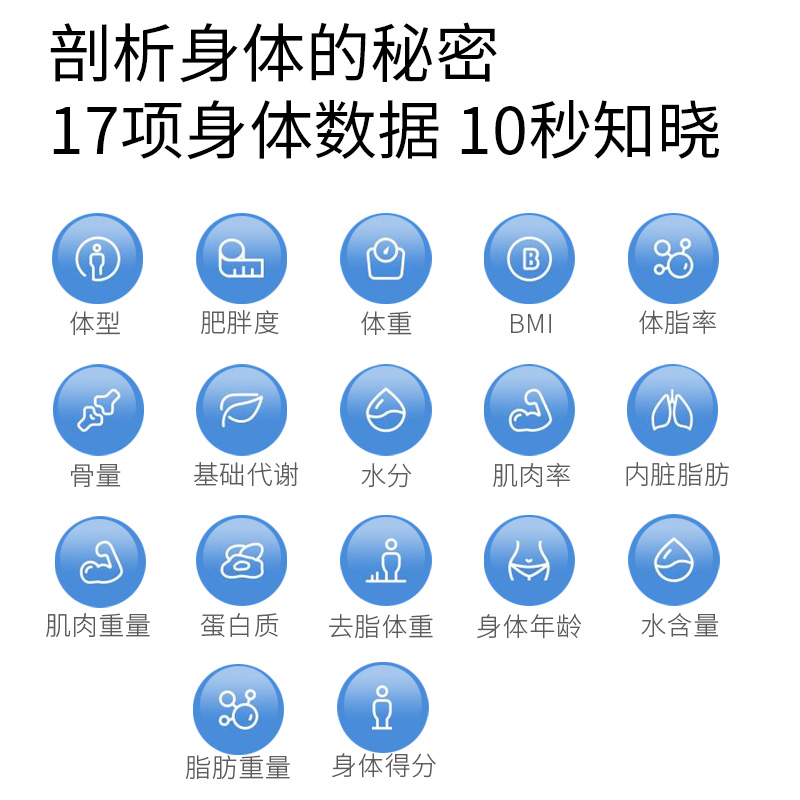 速发途一智能体脂秤电子称体重秤家用人体精准充电小型生宿舍