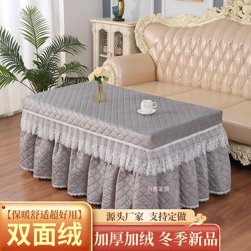 速发新款电加罩烤火罩长方形炉厚取火被桌布冬季加绒茶几烤暖桌罩