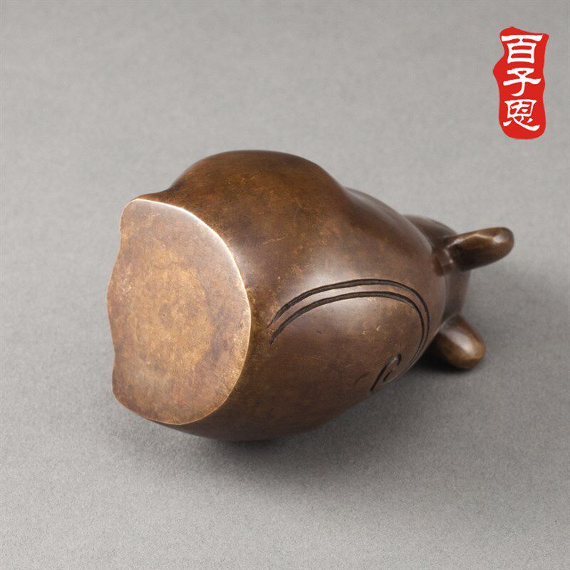 速发鼠形水注 砚滴 水滴书滴 水盂铜器 文房四宝 砚台加水磨墨之