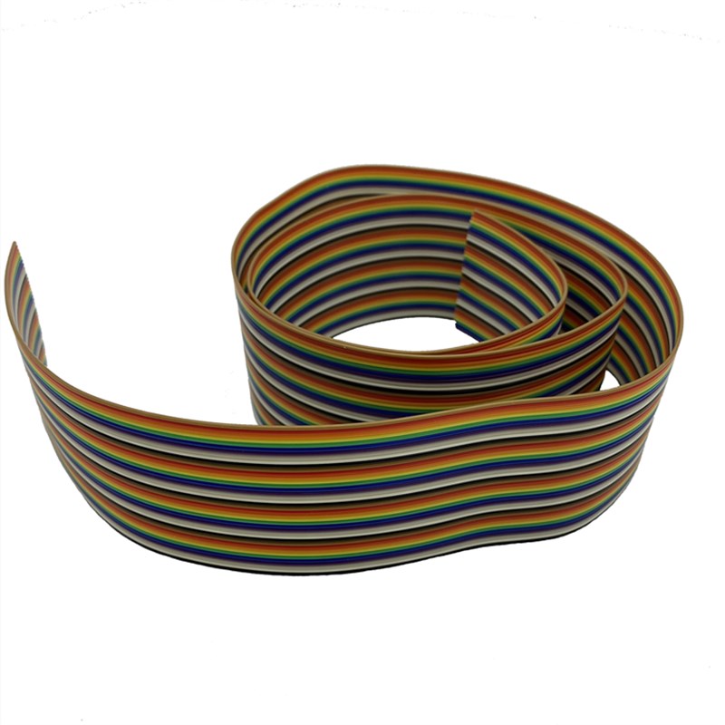 速发彩排线杜邦线26awg1.27mm间距 10p20p0p40P镀锡纯铜扁平线FC2