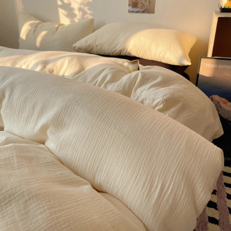 速发纯0高级2四件套感色24新款非全棉纯棉单人床笠4