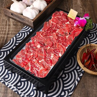 速发凑凑火锅肥涮卷盘子日式烤肉和牛盘老北京牛切盘鲜肉牛羊肉盘