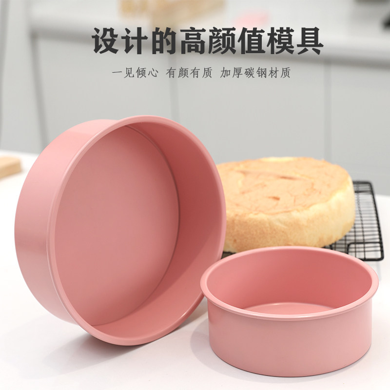 速发6寸级圆形烤糕烘焙高圆形硅胶米蛋糕模具微波炉蛋箱模耐模温