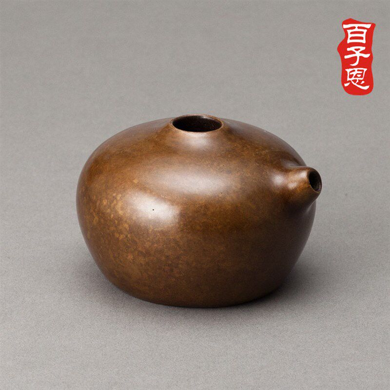 速发圆形砚滴(一号)水滴书滴 水盂铜器 文房四宝 砚台加水磨墨