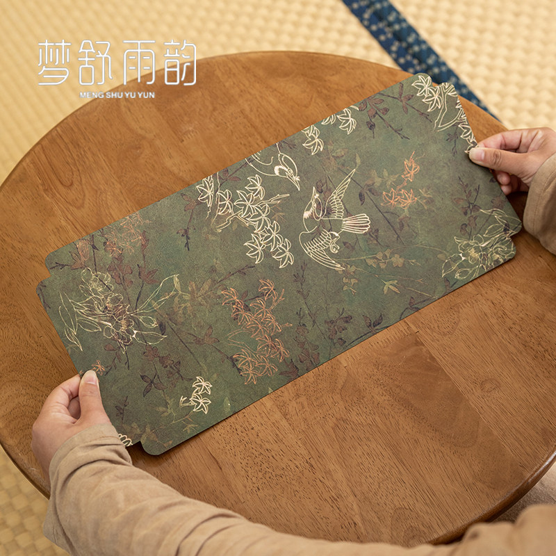 速发布纱双面中子干泡茶席绸缎桌旗燕国风茶桌垫壶垫茶桌云茶道零