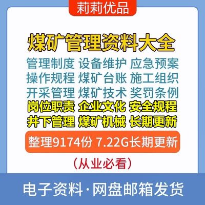 煤矿管理大全制度施工组织安全规程应急预案操作规程技术文化台账